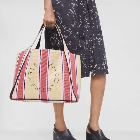 Stella McCartney Logo Striped Tote - Picture 8 of 13